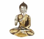 Kartique Antique Brass Buddha Vitarka Statue 12 Inch Standard