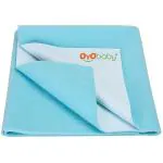 OYO Baby Waterproof Bed Protector Baby Dry Sheet, Medium, Sea Blue (70 cm x 100 cm)
