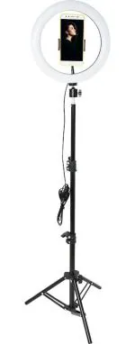 Webilla Remote Dimmable 3-Modes Led Ring Light With Tabletop Stand With Ball-Head For Making Up Youtube Videos Ring Flash (White)