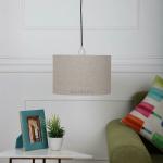 Btr Crafts Beige Cotton Lamp Shades With S-Hook Light Hanging Chain (12 Inch)