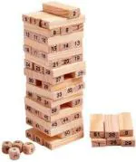 IM ENTERPRISE Wood Maths Jenga Block 51 Pcs 2 Year