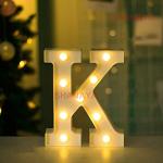 SHANAYA White Marquee Alphabet Shaped Led Light For Home Decoration And Wall Lamp Letter K