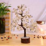 Crystal Divine Rainbow Moonstone Crystal Tree Handmade Home Decor Items Crystal Bonsai Tree Showpiece For Home Decor Vastu Gift Items For Home Decoration Hall Decoration Items Healing Crystals Tree