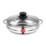 Mr. Cheff Kerala Uruli Glass Lid Pot 20 cm diameter 1.35 L capacity