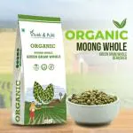 Vivek & Pure An Organic Range Of Products 500gm Moong Whole| Green Gram Whole Dehusked