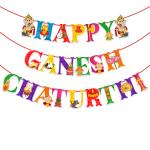 Zyozique Ganesh Puja GANESH CHATURTHI Banner / Ganesh Puja Banner (Pack Of 1 Set)