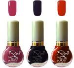 OUR Beauty Multicolor Extra Shine Long Wear Durable Nail Polish Nv77, 18 ml (Pack Of 3)