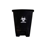 Mowell Plastic Pedal Dustbin/Large Size Trash Can/Garbage Waste Bin with Lid for Home, Kitchen, Office, Bathroom & Washroom-15 LITERS (BLACK)