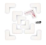 Kids Station Made in India Baby Proofing Corner Protector for Kids Safety, Soft Cushion for Sharp Furniture/Table Corner (30g/mt Dense, 10 pcs, L-Shape, Off-White)
