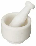 Mast Hand Crafted white marble Khalbata / Mortar and Pastel set for Kitchen and home - 3 inch