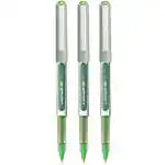 uni-ball Eye UB157 0.7 mm Roller Ball Pens, Green Ink, Pack of 3