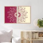 Vasl Paper Multicolor Modern Art Wall Painting Poster - 13 X 17 Inch (Pack Of 2)