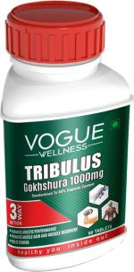 Vogue Tribulus Tablets A Supplement For Strength Muscles Stamina And Vitality Tablets 60 Pcs Each (Pack Of 2)
