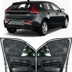 Able Zed Black Half Car Sun Shade Curtains for Volvo- V40 Set of 4 Pcs