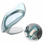 ALAMPAR Leaf Shape Soap Box Self Draining Bathroom Soap Holder, Leafology Decorative Drainage