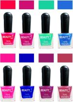 OUR Beauty Multicolor High Quality Quick Dry Long Lasting Hd Colors Nail Polish 2Feb79, 64 ml (Set Of 8)