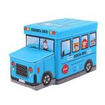 Inditradition Kids School Bus Storage Box, Blue
