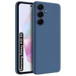 Fashionury Back Cover for Samsung Galaxy A35 5G | Matte Soft Silicon Flexible | Camera Bump Protection | All Side Shock Proof Rubberised Back Case Cover for Samsung Galaxy A35 5G (Blue)