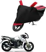RONISH Waterproof Two Wheeler Cover for TVS (Apache RTR 180, Red, Black)