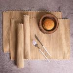 Pixel Home Decor Beige Cotton Decordining Placemats Fine Ribbed, 45 X 30 Cm (Pack Of 4)