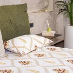 Urban Space Serene 100% Cotton 200 TC Bedsheet for Double Bed, Bedsheet Queen Size Cotton, Double Bedsheet Cotton with 2 Pillow Covers (Size 88 x 100 inches, Floral Moroccan - Brown)