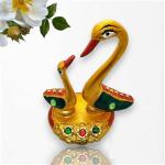 THE MLS Resin Love Birds Pair of Kissing Duck Good Luck Swan Home Decor Showpiece