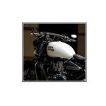 BIGBIRD Best HB01 Bike Handle Bar Dual Curved Design Pipe Handlebar Pipe/Rod Black for Royal Enfield Standard Bullet 350 Twin Spark