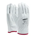 Mallcom Safety Gloves, D232 Natural Grain Welder Safety Leather Gloves, Elasticized back, Use Full In These Industries Construction, Iron & Steel Work, Logistics, Manufacturing Size - XL