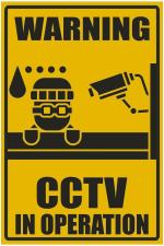 Cvanu CCTV Sign Sticker Emergency Sign