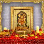Hawai Lord Ram Lalla Photo with Engineered Wood Home Décor Religious Photo Frame for Worship Use, 8.5x7 inch, SFDI00662_GLDFRM