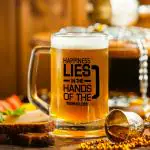 Indigifts Beer Glass Mug Gift Idea for Men | Funny Quotes Printed Beer Mug 470 ml | Best Gift for Beer Lover, Beer Mug for Girl, Beer Glass Cups, Birthday Gifts for Men/Boyfriend/Girl/Friend