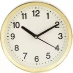Webelkart Analog 20 cm X 20 cm Wall Clock For Home And Living Room (Beige, with Glass, Standard)