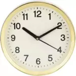 Webelkart Analog 20 cm X 20 cm Wall Clock For Home And Living Room (Beige, with Glass, Standard)