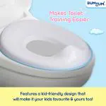 BUMTUM Baby Potty Training Toilet Seat Without Line For Boys and Girls, Fits & Oval Toilet, Non-Slip with Splash Guard(White)
