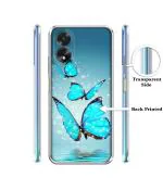 Casotec Flying Butterflies Design Printed Silicon Soft TPU Back Case Cover for Oppo A38 4G