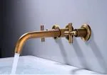 SANIKART Antique in-Wall Brass Lavatory Basin Mixer Taps Bathroom Sink Faucet Hot and Cold Water Concealed Mounted Tap