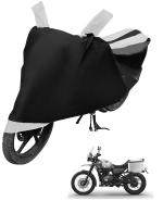 Auto Hub Bike Cover for Royal Enfield Himalayan , Dustproof UV Protection water resistant Custom Fit Cover-(Black-White )