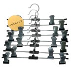 treback Clip hangers for clothes hanger clip metal hangers Steel Saree Pack of 10 Hangers For Saree (Steel)