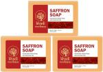 MeriBana Khadi Saffron Handmade Saffron Bath Soap (3 x 125 g)