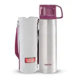 Milton Glassy 750 Pink Thermosteel Hot and Cold Water Bottle with Drinking Cup Lid,750 ml