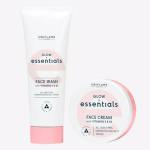SMART BEAUTY Oriflame ESSENTIALS Glow Essentials Face Cream with Vitamins E & B3 75 ml , Glow Essentials Face Wash with Vitamins E & B3 125 ml (2 Items in the set)