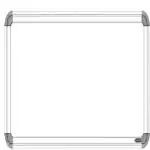 SHELFKING Non Magnetic 2X1 Feet Both Side Writing Whiteboard and Chalkboard, Pack Of 1 Whiteboards (White, Green)