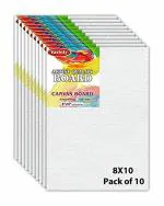 Variety Canvas A4 Painting White Canvas Board 8 x 10 Inch (Pack of 10)