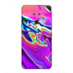 GADGETSWRAP Printed Vinyl Skin Sticker for LG G8 Thinq - Abstract Flower Neon