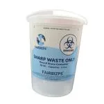 FAIRBIZPS 3L Round Sharps Container - Secure Disposal for Needles, Syringes, and Medical Waste - Durable Design for Hospitals, Clinics & Nursing Home