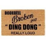 Only Mat Slogan Printed Natural Coir Door Mat for Entrance (75 cm x 45cm)