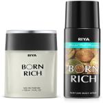 RIYA Born Rich Perfume 100 ML & Born Rich Deodorant 150 ML Combo Pack Perfume Body Spray - For Men & Women (250 ml, Pack of 2)