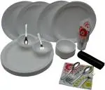 Amit Marketing Grey Paper Disposable Plates (Set Of 155)