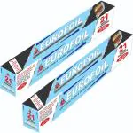 Eurofoil Aluminium Foil Roll 21 mtr Foil for Kitchen Food Wrapping 11 Micron Thick Oven Safe Silver Foil for Baking( Pack of 2)