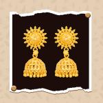 arch fashion Traditional Gold Platted New Jumkhi Earrings Collection ERG2111